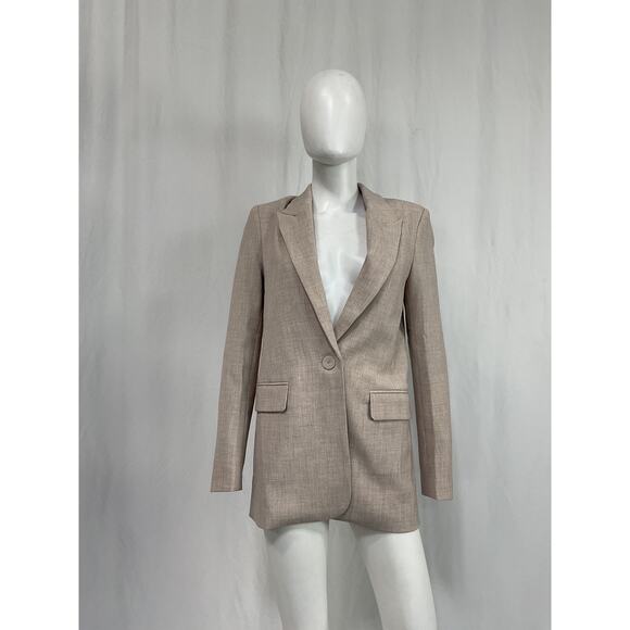 Bardot 'Sandie' Grey Poly Blazer Size S - Picture 2 of 5